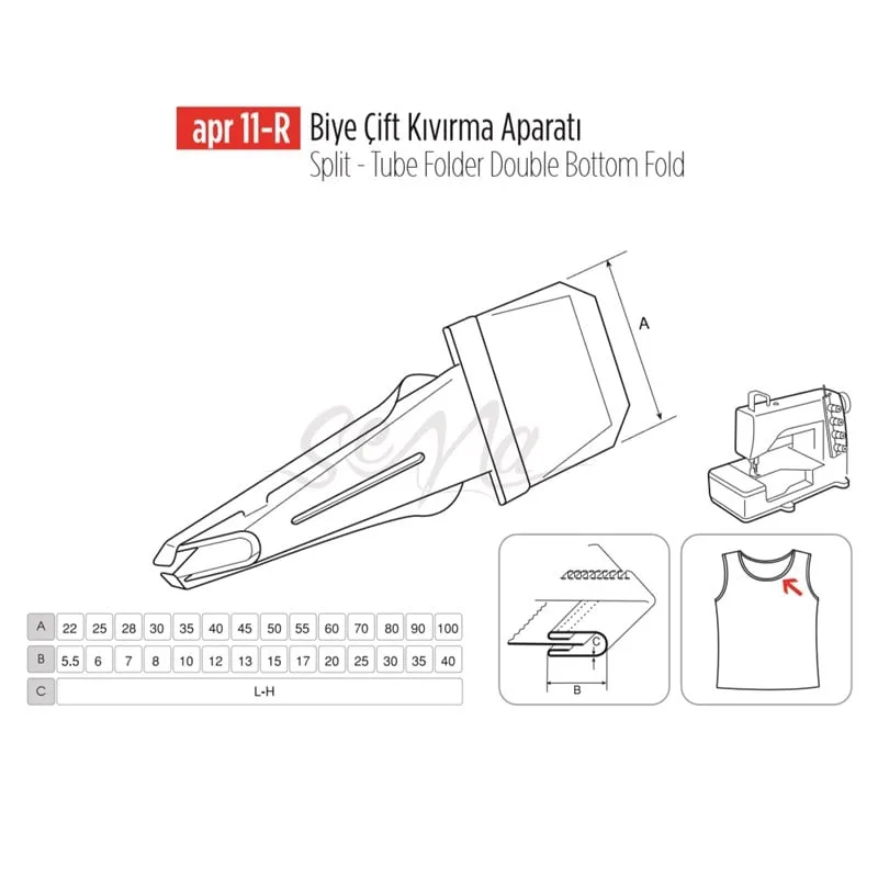Biye Çift Kıvırma Apara 25x6mm / APR 11-R