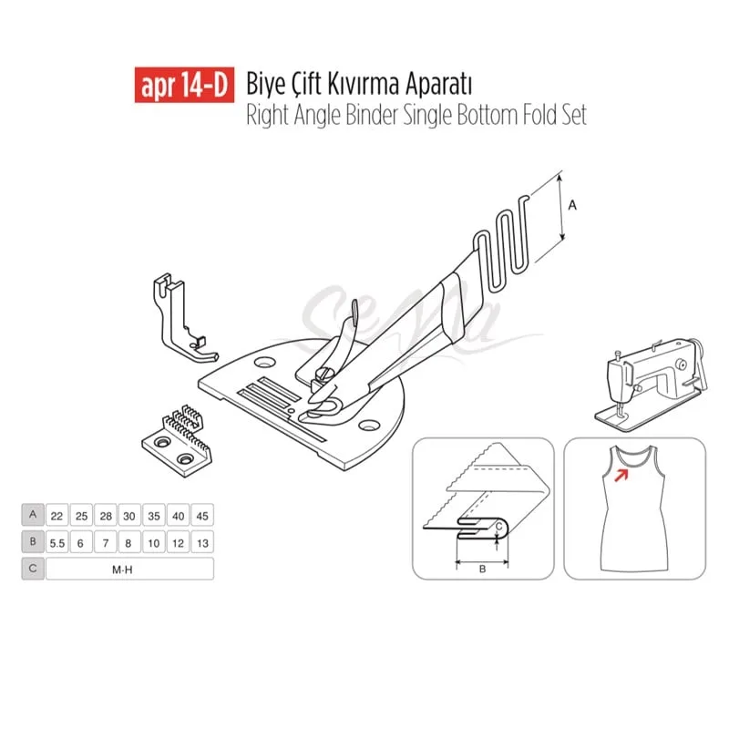 Biye Çift Kıvırma Apara 35x10mm / APR 14-D