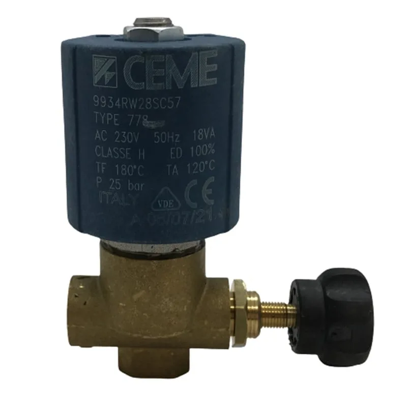 Ütü Solenoid Valf 1/4 (2 Yollu-Ayarlı-Büyük Soketli) / 9934 — görsel 1