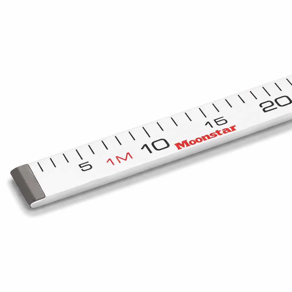 Ahşap Manifatura Cetveli Paslanmaz Demirli 1 Metre (100cm) Beyaz (Ağaç) — görsel 1