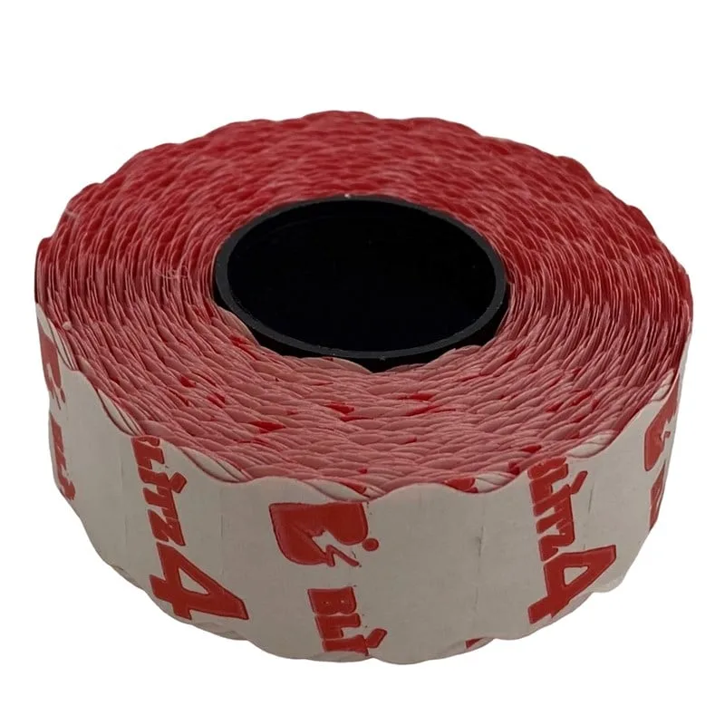 Etiketleme Makinesi 4 No Kırmızı Etiket / 12X22 42ADET — görsel 2