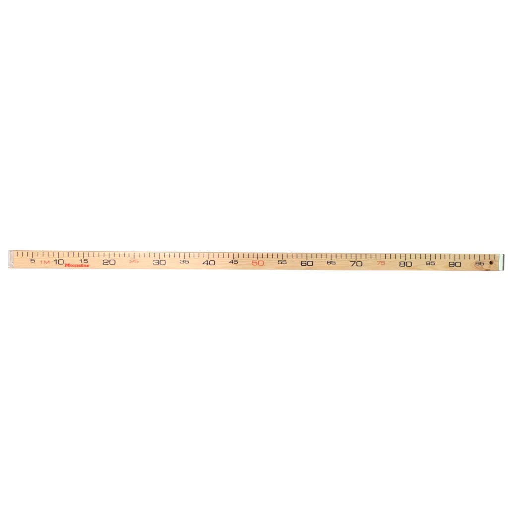 Ahşap Manifatura Cetveli Paslanmaz Demirli 1 Metre (100cm) Doğal (Ağaç) — görsel 2