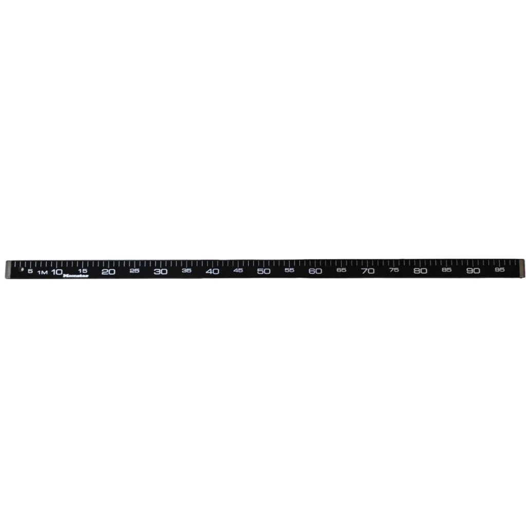 Ahşap Manifatura Cetveli Paslanmaz Demirli 1 Metre (100cm) Siyah (Ağaç) — görsel 2