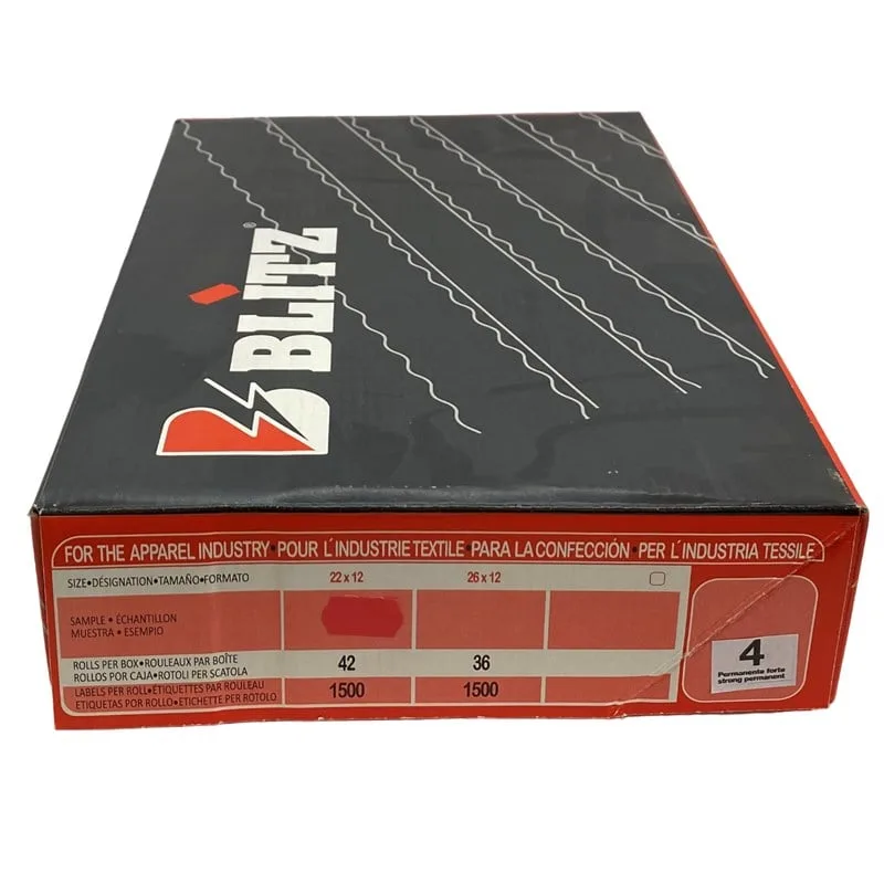 Etiketleme Makinesi 4 No Kırmızı Etiket / 12X22 42ADET — görsel 5