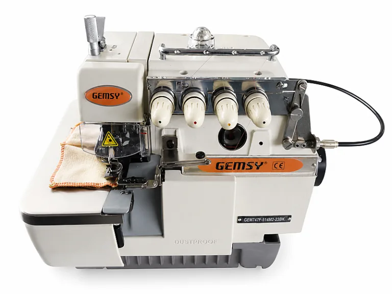 Gemsy GEM747F-514M2-23BK 4 İplik Kıstırmalı Overlok Makinası