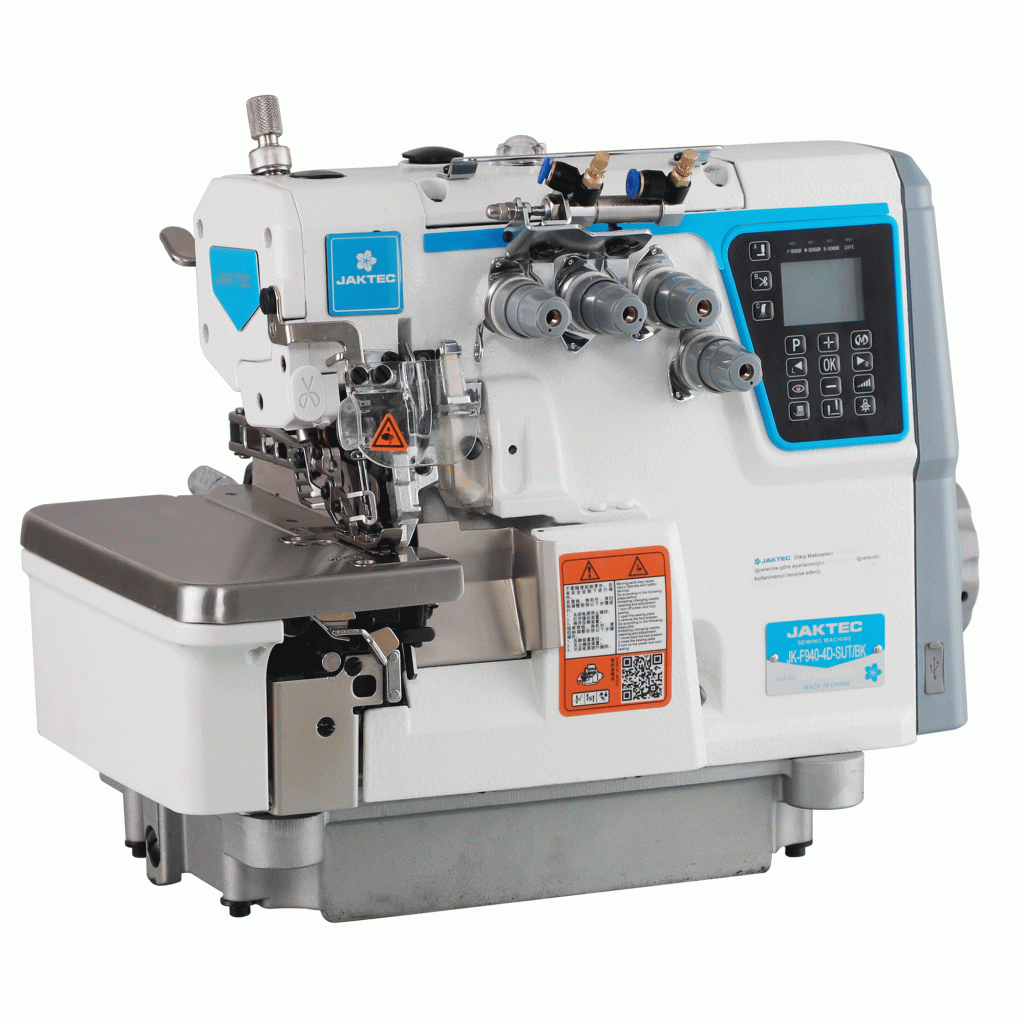 JAKTEC F940 4 İp Kıstırmalı Elektrikli Otomatik Overlok Makinesi — görsel 2