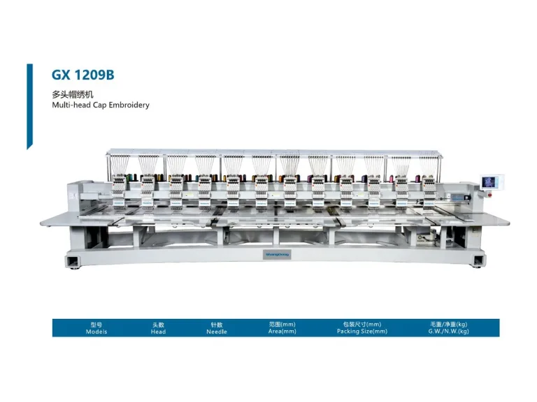 ShangGong GX 1209B Çok Kafalı Şapka Nakış Makinesi